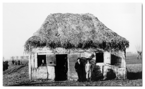 Cason di legname coperto di paglia